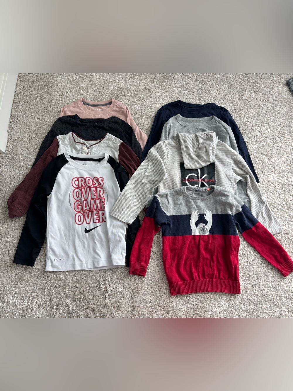 Boys 5T long sleeved shirt lot - set of 8, multi brand